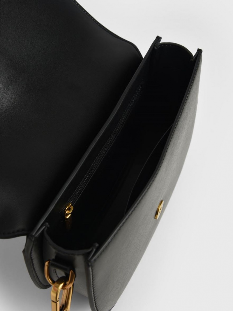 Genți De Șa Charles & Keith Gabine Negrii | 345IHBVKP
