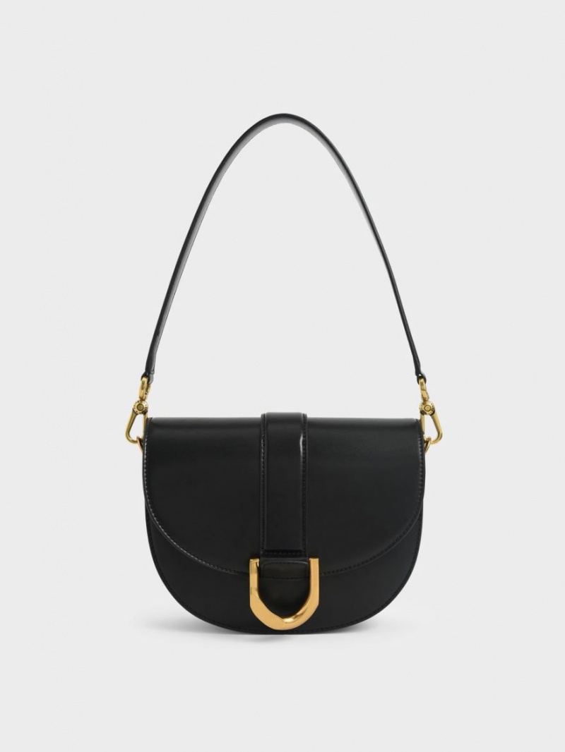 Genți De Șa Charles & Keith Gabine Negrii | 345IHBVKP