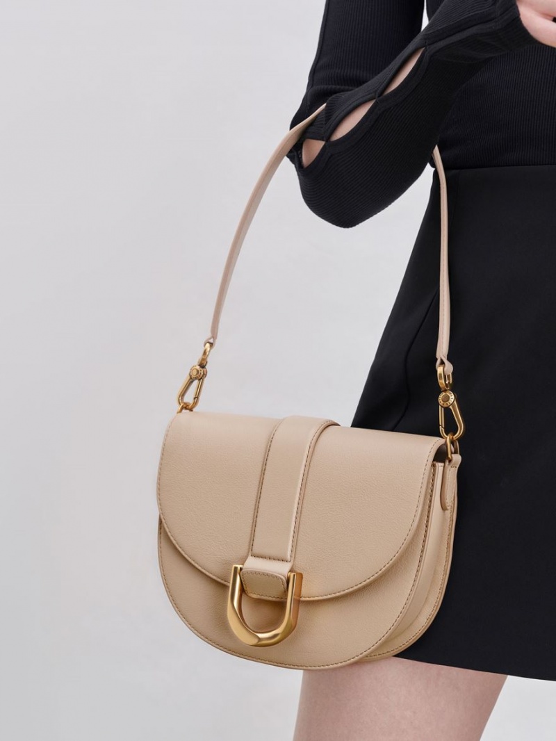 Genți De Șa Charles & Keith Gabine Piele Bej | 798DREJQM