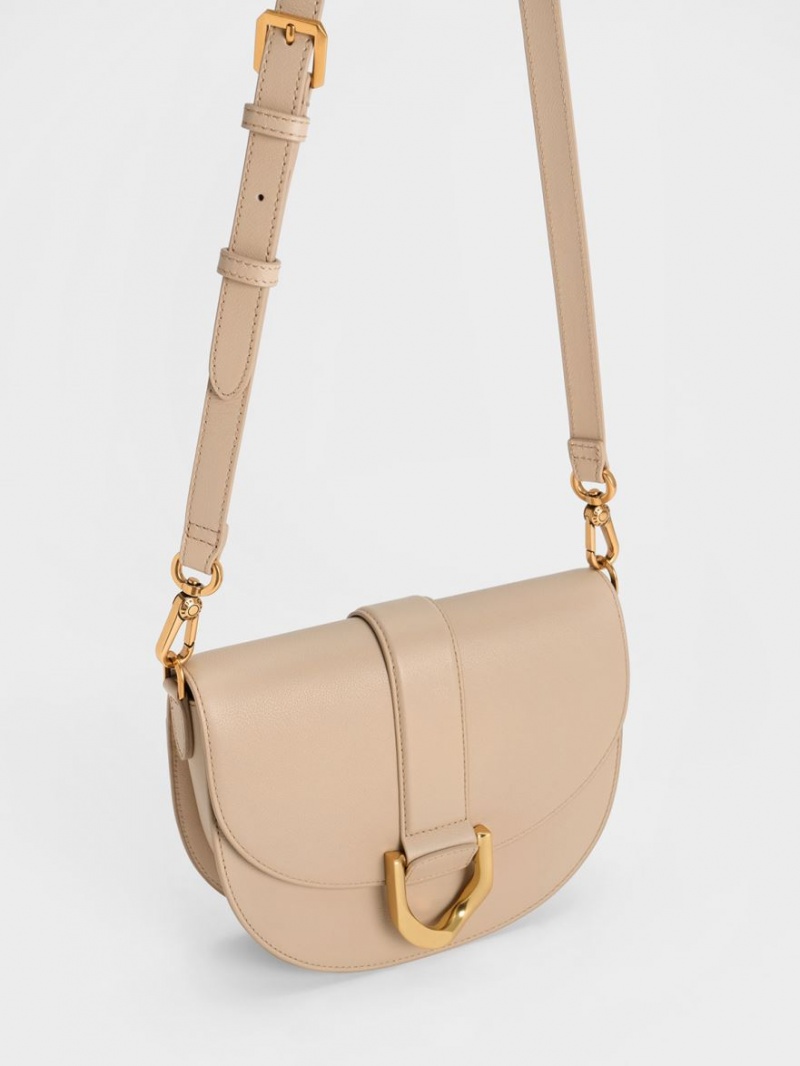 Genți De Șa Charles & Keith Gabine Piele Bej | 798DREJQM