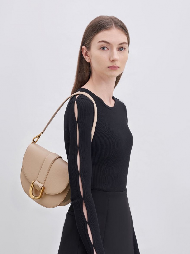 Genți De Șa Charles & Keith Gabine Piele Bej | 798DREJQM