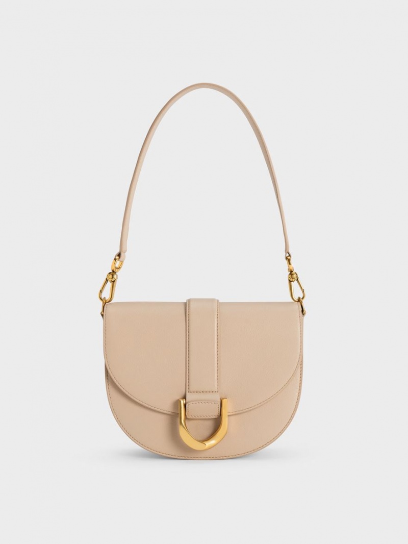 Genți De Șa Charles & Keith Gabine Piele Bej | 798DREJQM