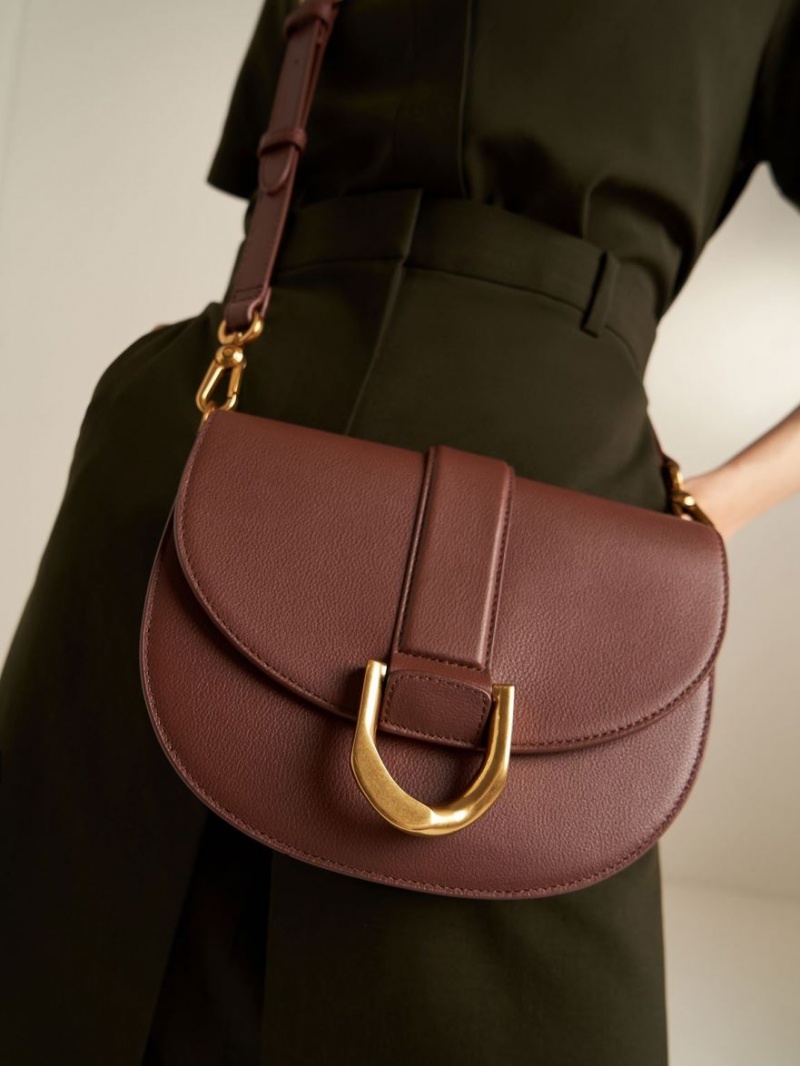 Genți De Șa Charles & Keith Gabine Piele​ Maro | 940GZLPHY