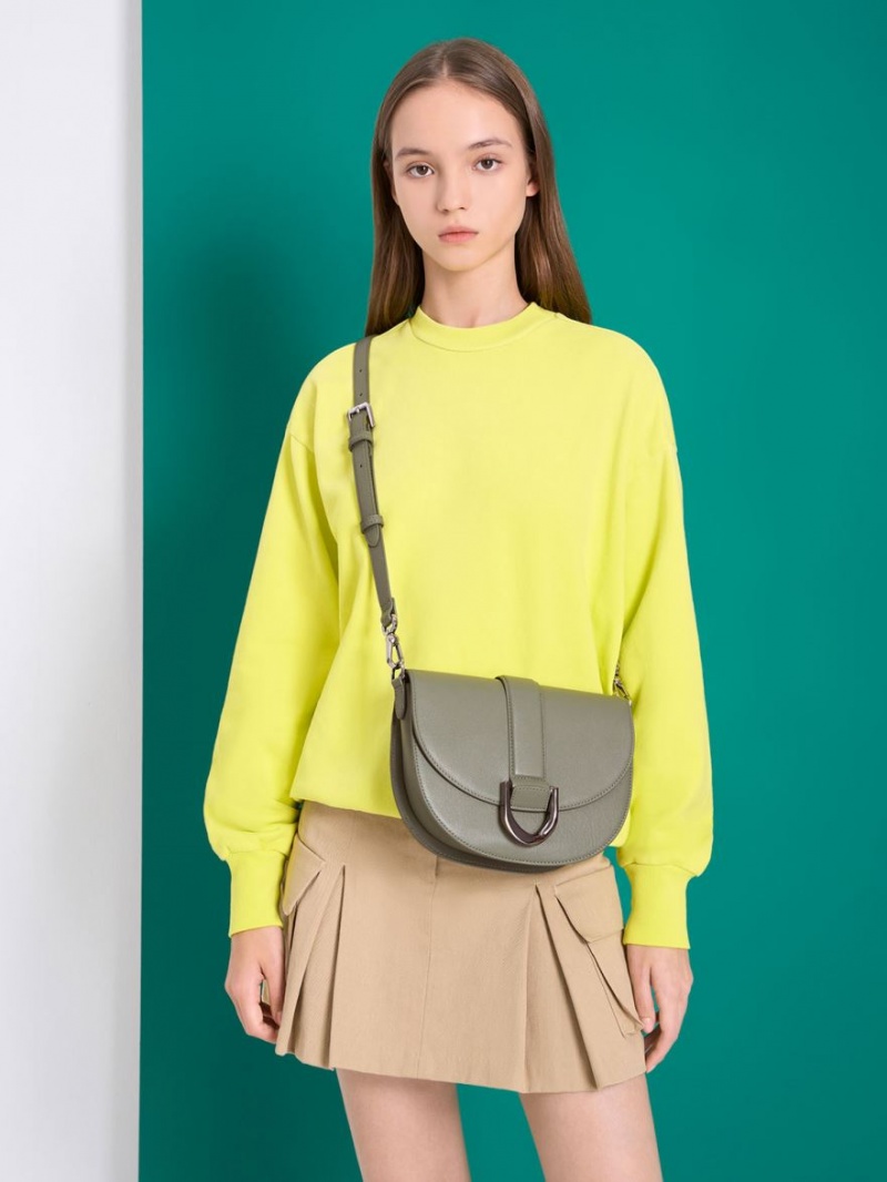 Genți De Șa Charles & Keith Gabine Piele Masline Verzi | 267LBYJVU