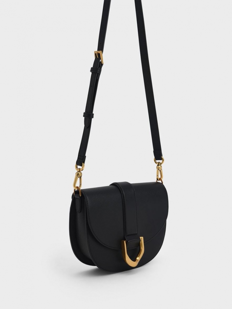 Genți De Șa Charles & Keith Gabine Piele​ Negrii | 623CAWNBR