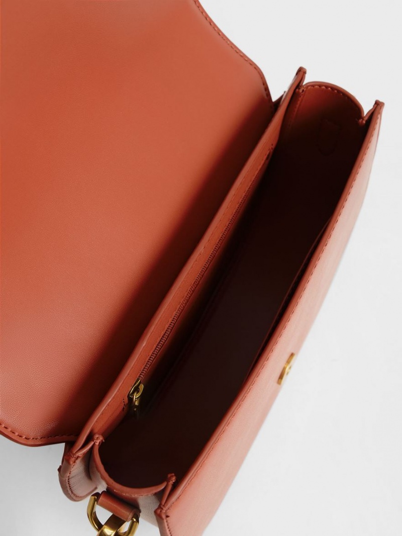 Genți De Șa Charles & Keith Gabine Two-Tone​ Maro | 465QHXPKW