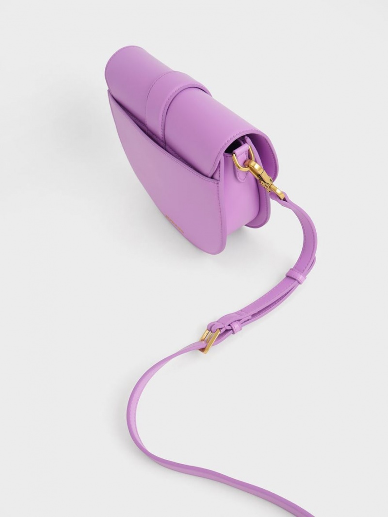 Genți De Șa Charles & Keith Gabine Violet | 462XHUIRJ