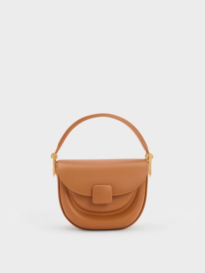 Genți De Șa Charles & Keith Koa Half-Moon Ciocolata | 216IMRFPX