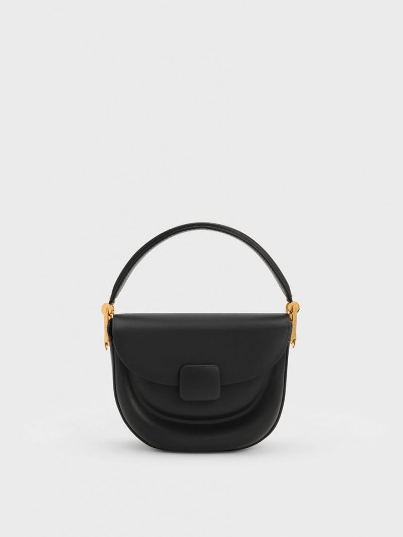 Genți De Șa Charles & Keith Koa Half-Moon Negrii | 170ORFMSL