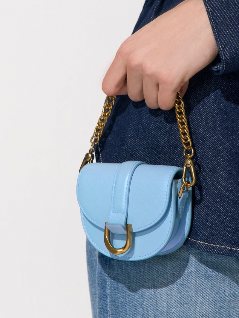 Genți De Șa Charles & Keith Micro Gabine Albastri Deschis | 706QZSYGM