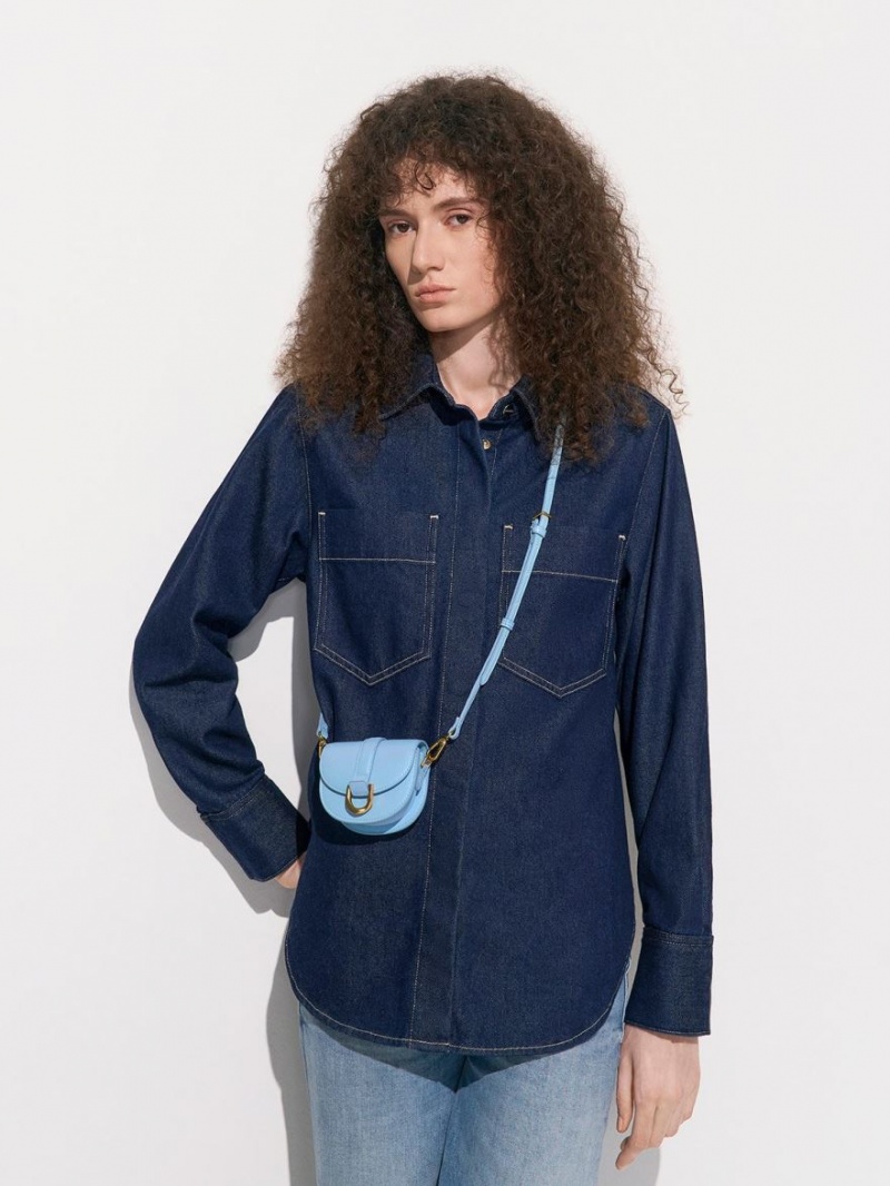 Genți De Șa Charles & Keith Micro Gabine Albastri Deschis | 706QZSYGM