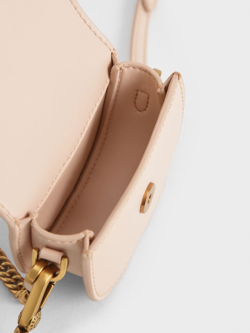 Genți De Șa Charles & Keith Micro Gabine Roz Deschis | 410YAMJGI