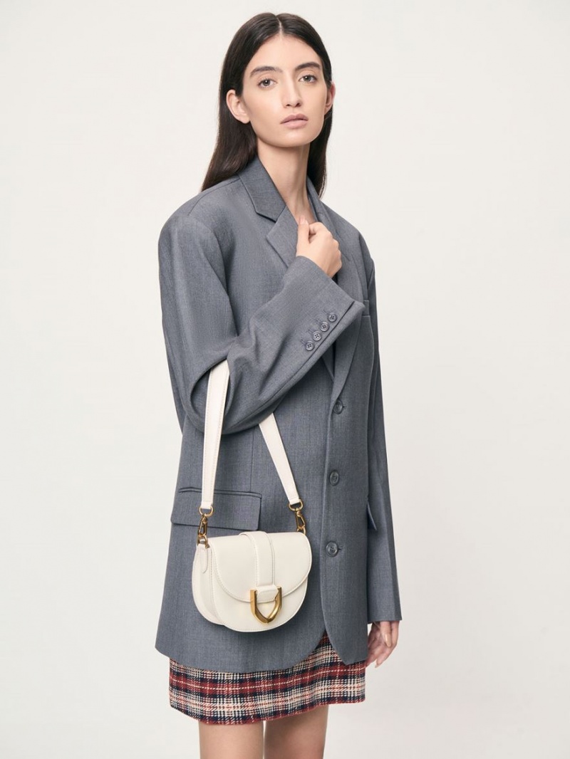 Genți De Șa Charles & Keith Mini Gabine Albi | 120XKHVRT