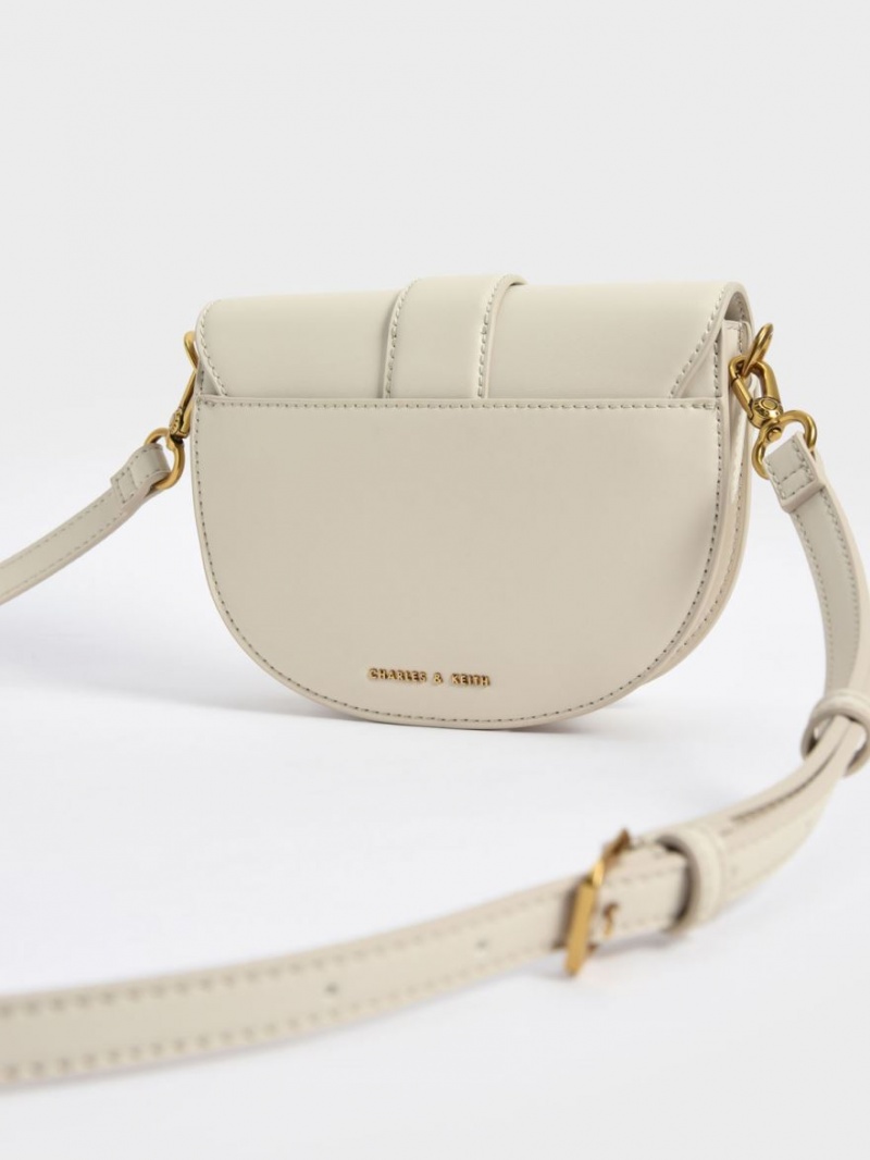 Genți De Șa Charles & Keith Mini Gabine Albi | 120XKHVRT