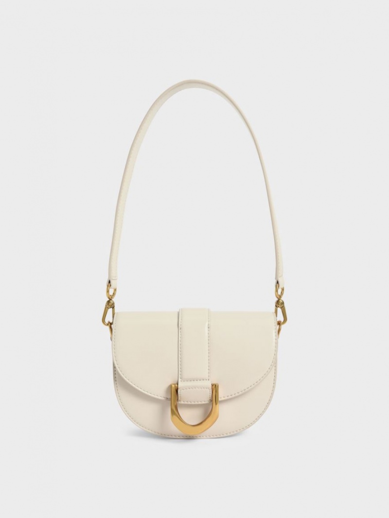 Genți De Șa Charles & Keith Mini Gabine Albi | 120XKHVRT