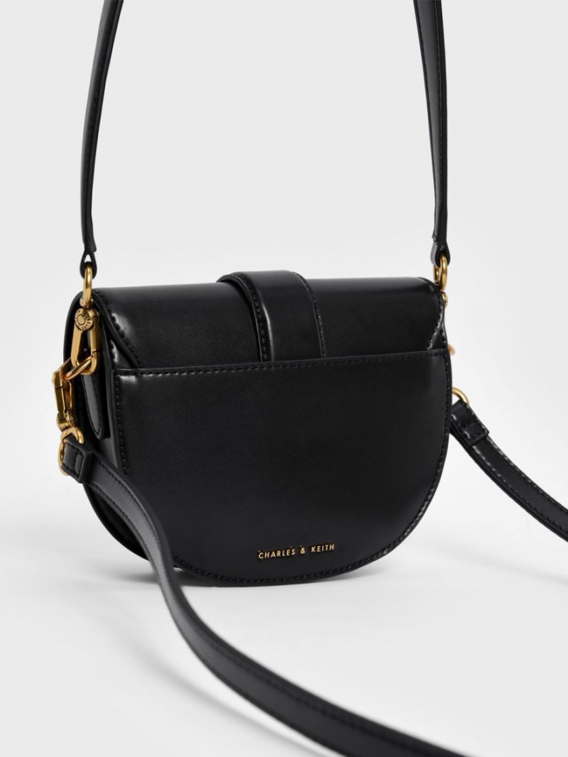 Genți De Șa Charles & Keith Mini Gabine Negrii | 851MUJZGT