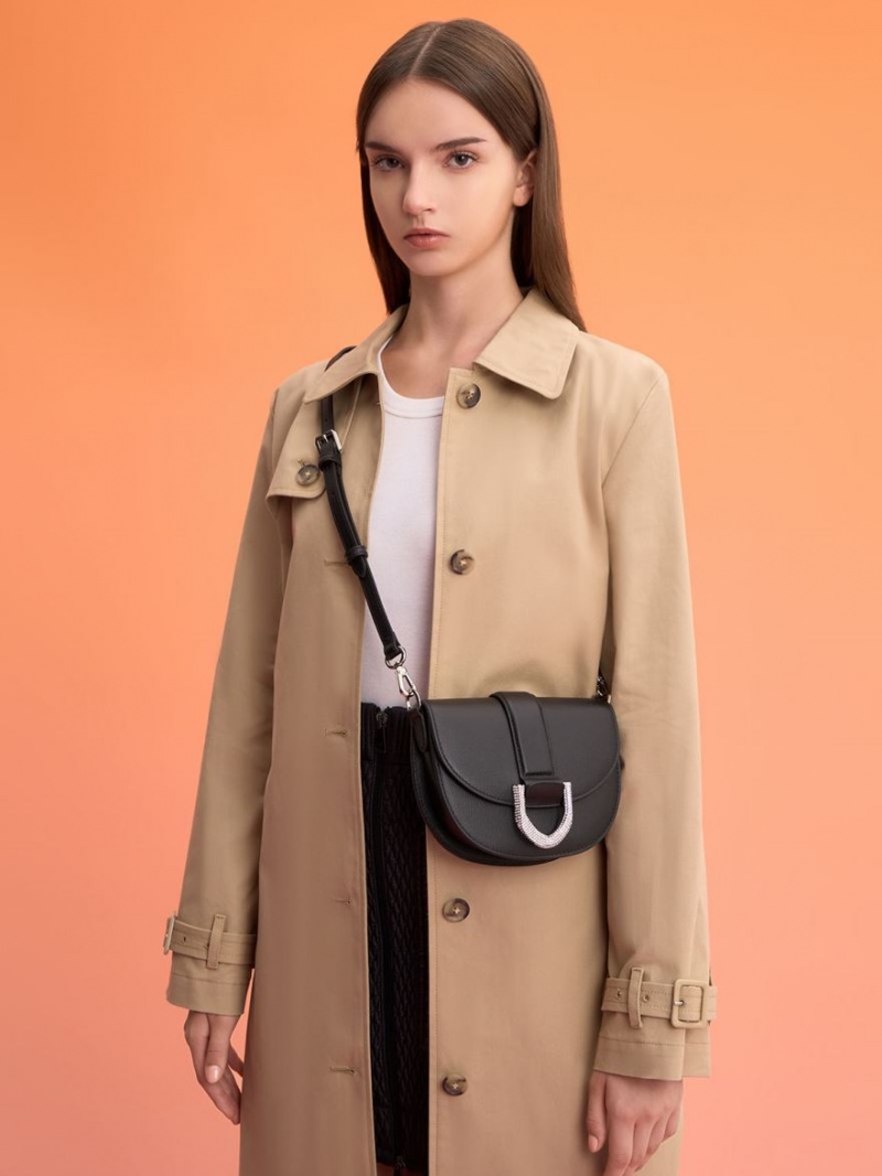 Genți De Șa Charles & Keith Mini Gabine Piele Negrii | 173XHVUKG