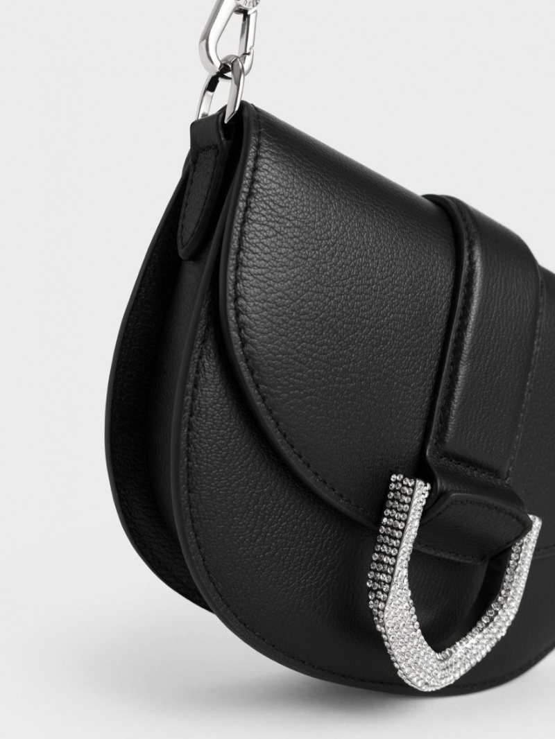 Genți De Șa Charles & Keith Mini Gabine Piele Negrii | 173XHVUKG