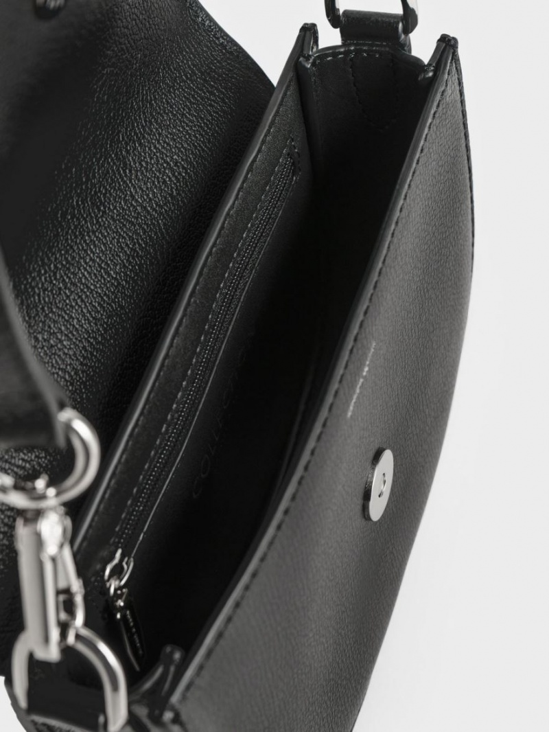 Genți De Șa Charles & Keith Mini Gabine Piele Negrii | 173XHVUKG