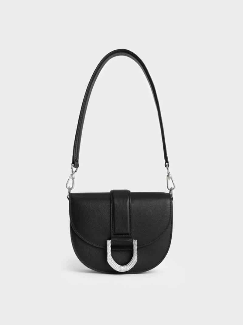 Genți De Șa Charles & Keith Mini Gabine Piele Negrii | 173XHVUKG