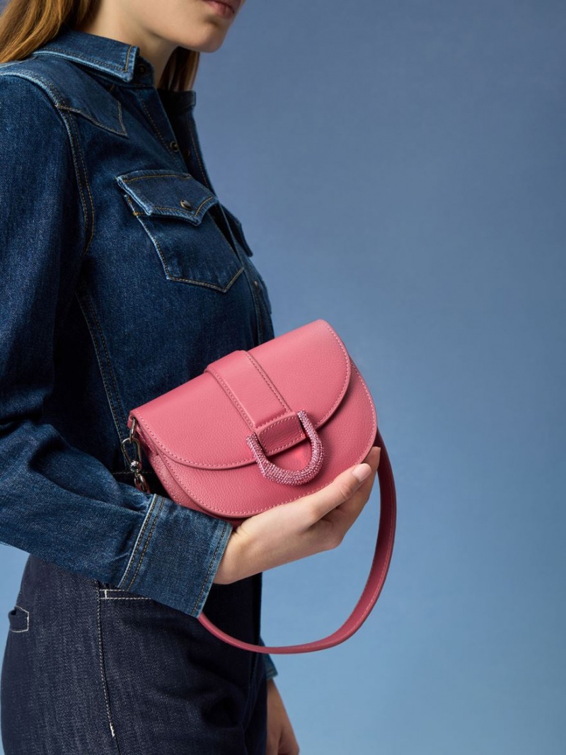 Genți De Șa Charles & Keith Mini Gabine Piele Corai | 713JVXKOD