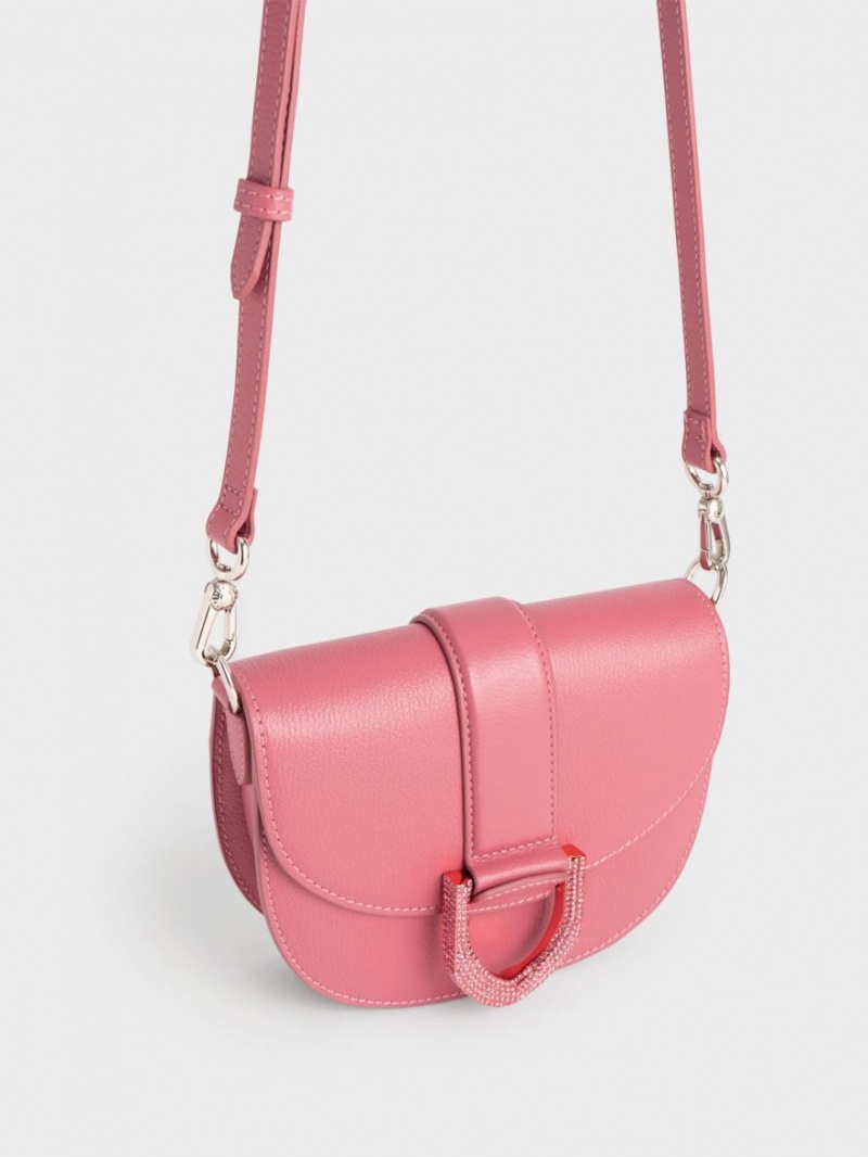 Genți De Șa Charles & Keith Mini Gabine Piele Corai | 713JVXKOD