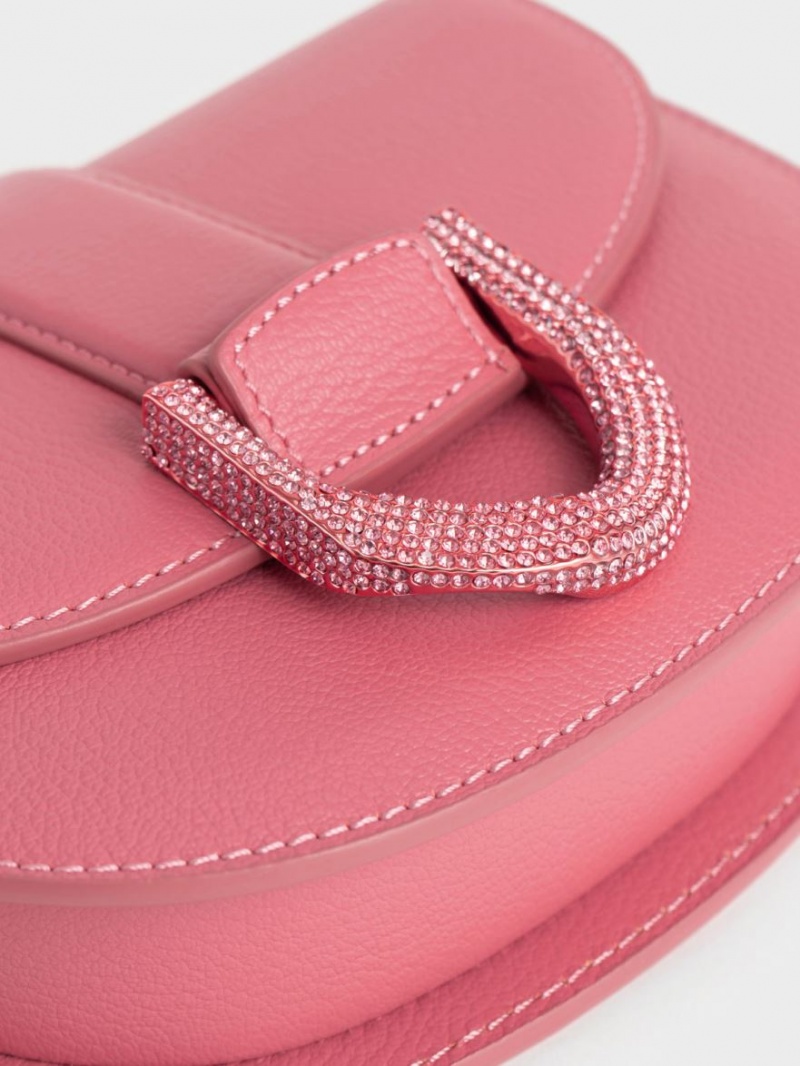Genți De Șa Charles & Keith Mini Gabine Piele Corai | 713JVXKOD
