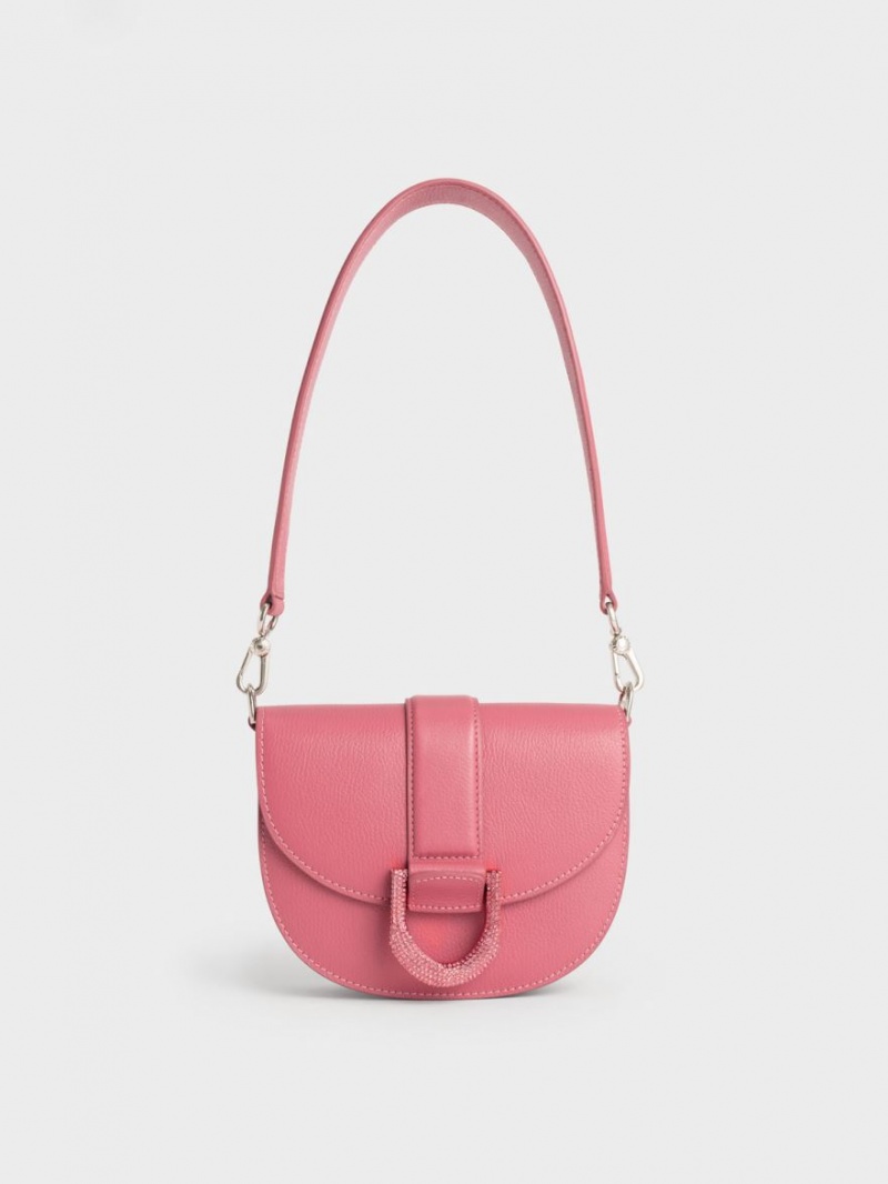 Genți De Șa Charles & Keith Mini Gabine Piele Corai | 713JVXKOD