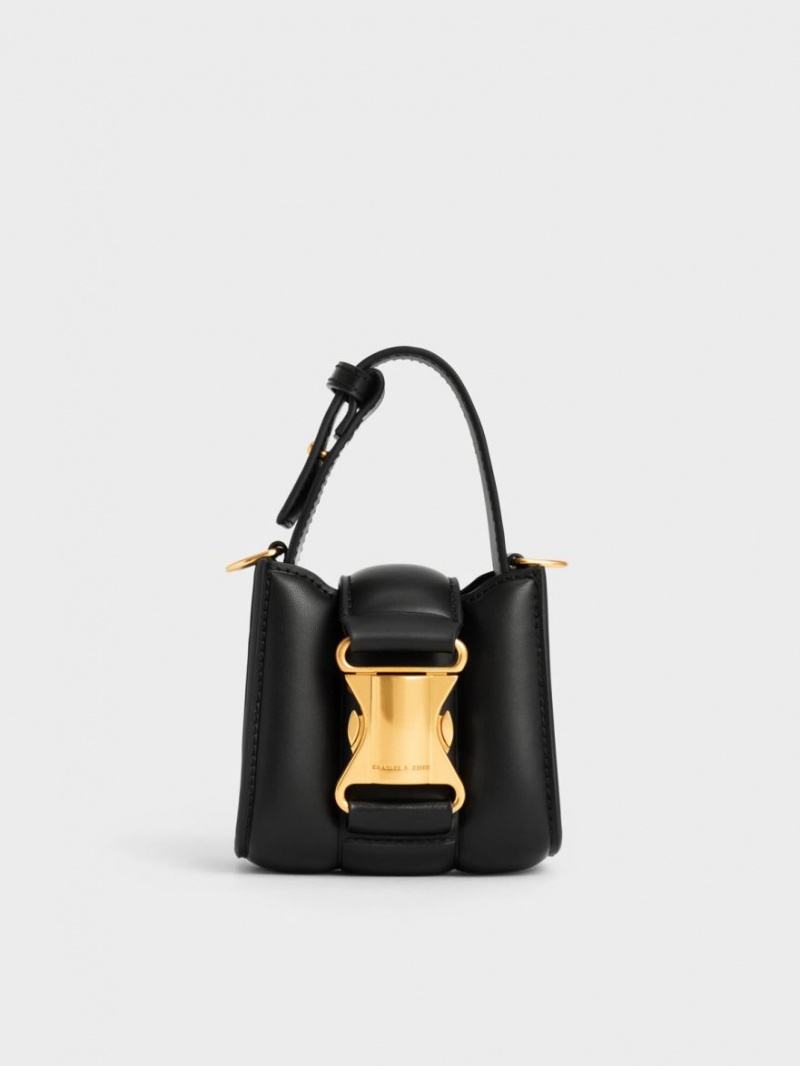 Genti Mini Charles & Keith Ivy Top Handle Negrii | 315VNGHQC
