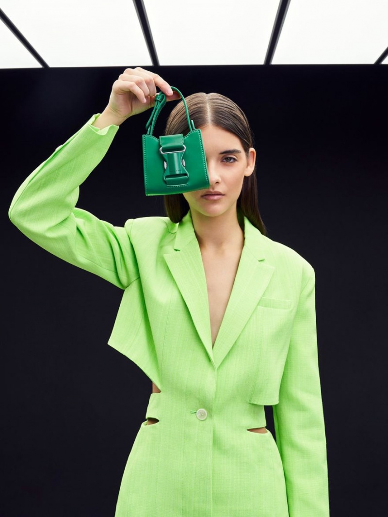 Genti Mini Charles & Keith Ivy Top Handle Verzi | 980VZJKYX