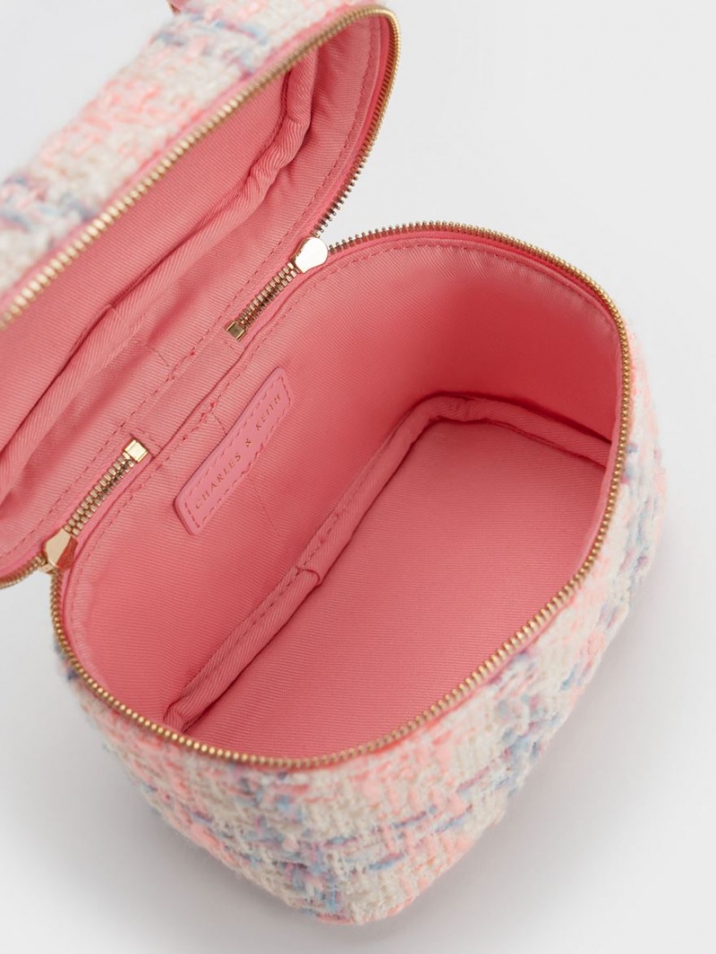 Genti Mini Charles & Keith Tweed Two-Way Zip Roz | 563SHGCDI