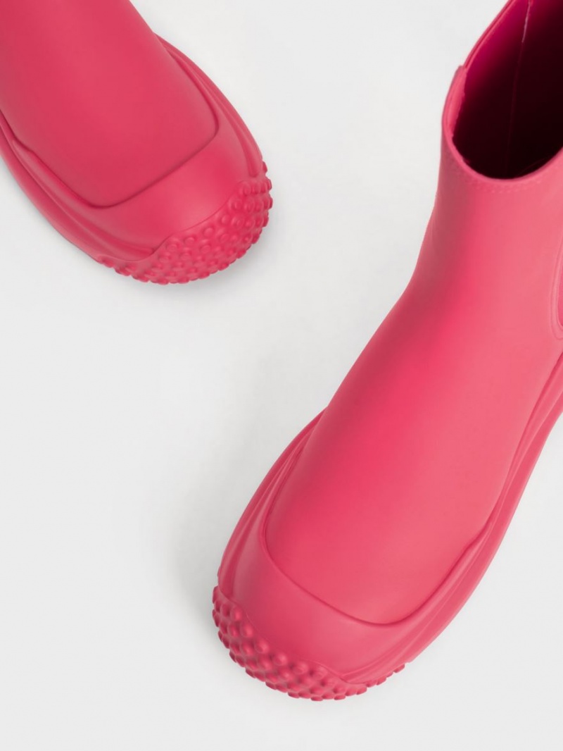 Ghete Chelsea Charles & Keith Elba Round-Bombeu Roz | 634ZUIKGJ