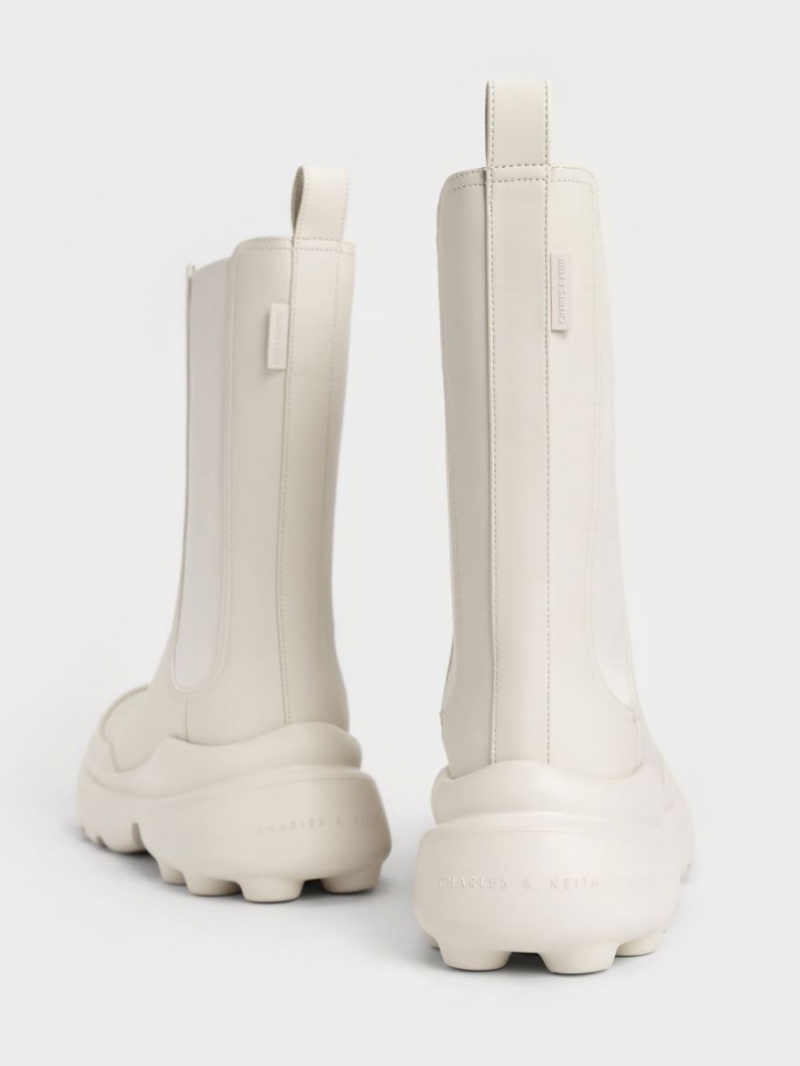 Ghete Chelsea Charles & Keith Elba Round-Bombeu Albi | 934XJHCEG