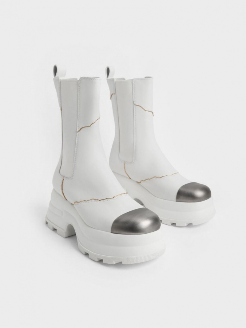 Ghete Chelsea Charles & Keith Jules Piele Albi | 921RLAZPB