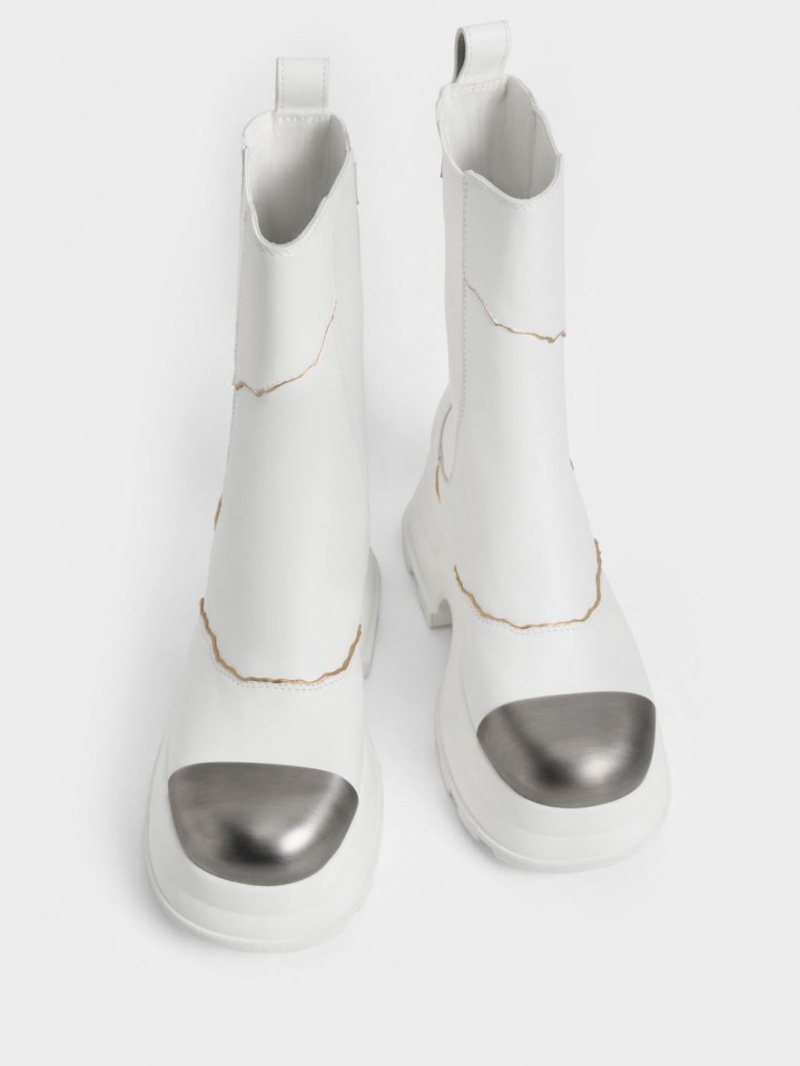 Ghete Chelsea Charles & Keith Jules Piele Albi | 921RLAZPB