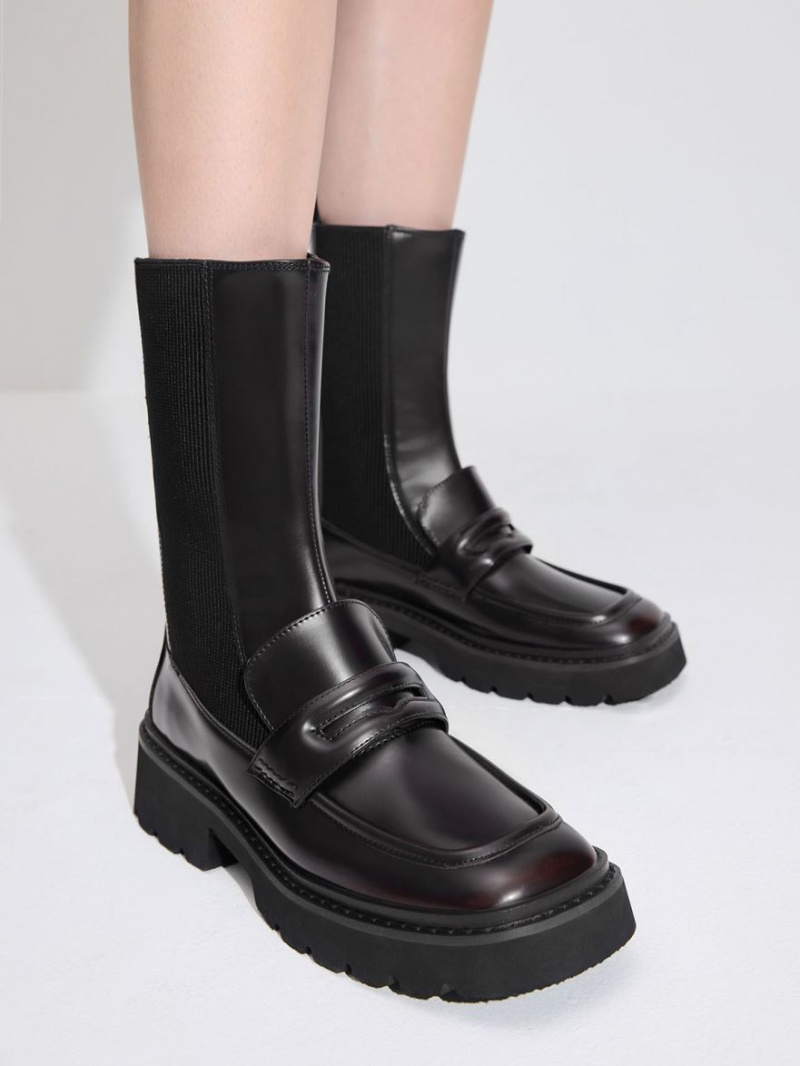 Ghete Chelsea Charles & Keith Penny Loafer Visinii | 013HWTZVS