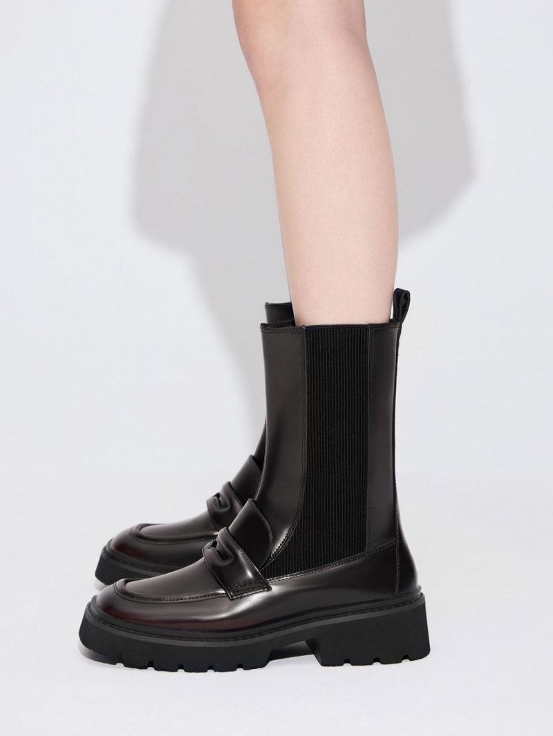 Ghete Chelsea Charles & Keith Penny Loafer Visinii | 013HWTZVS