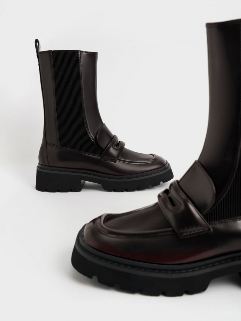 Ghete Chelsea Charles & Keith Penny Loafer Visinii | 013HWTZVS