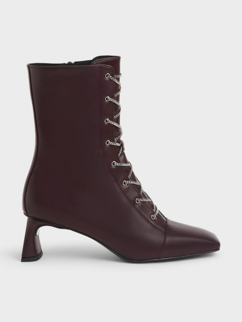 Ghete cu Siret Charles & Keith Chain Calf Visinii | 825BKEJFV