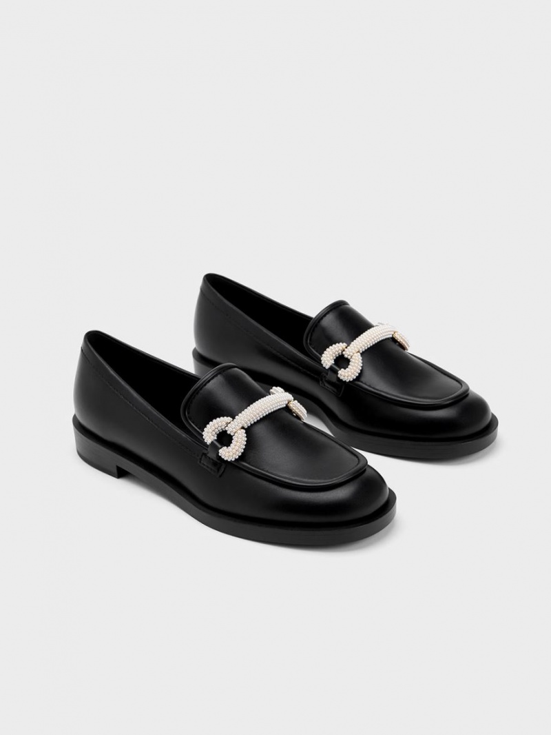 Mocasini Charles & Keith Beaded Curea Negrii | 791WZYMUT