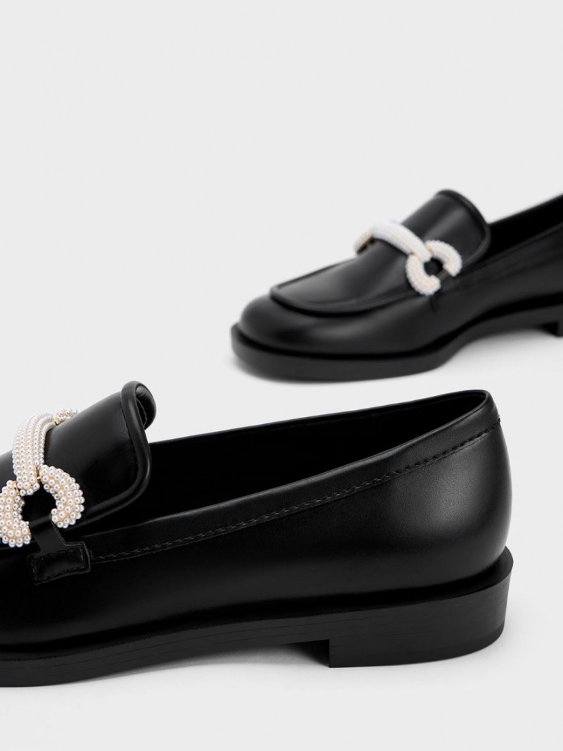 Mocasini Charles & Keith Beaded Curea Negrii | 791WZYMUT