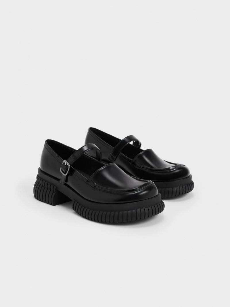 Mocasini Charles & Keith Buckled Mary Jane Negrii | 691ZUDSBN
