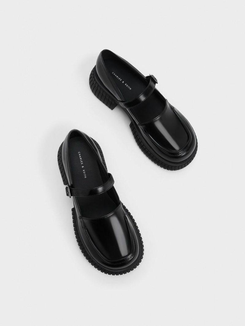 Mocasini Charles & Keith Buckled Mary Jane Negrii | 691ZUDSBN