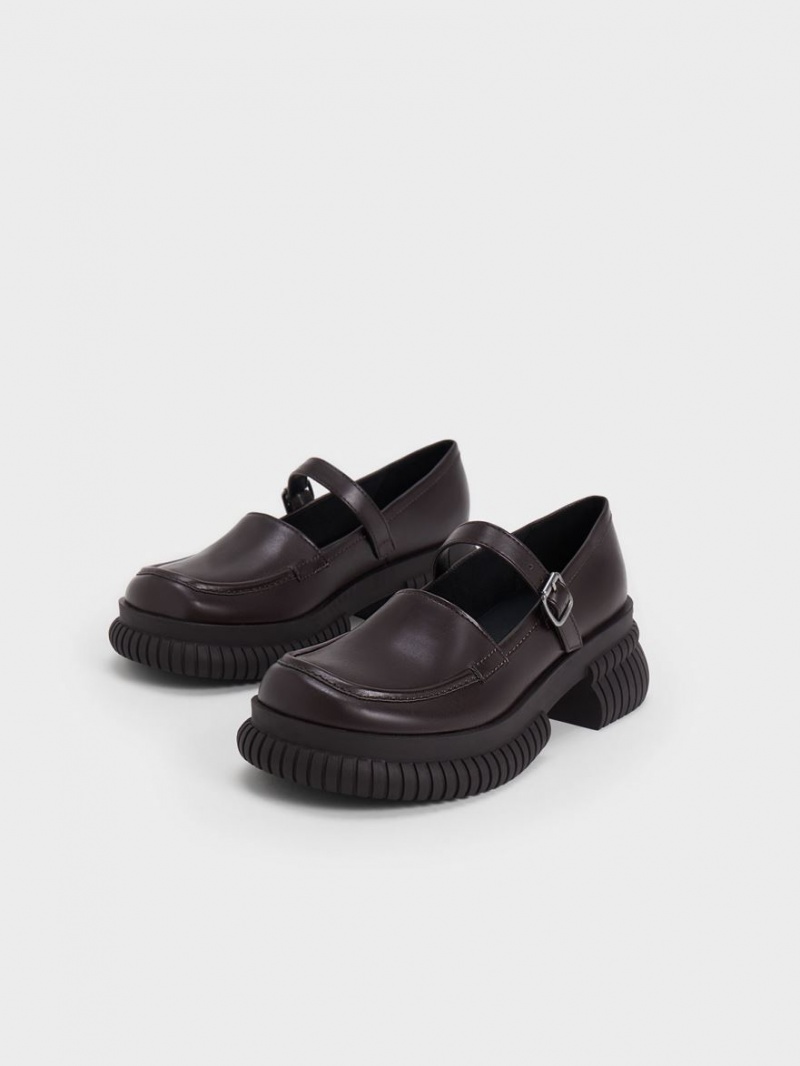 Mocasini Charles & Keith Buckled Mary Jane Maro Inchis | 238YBQELM