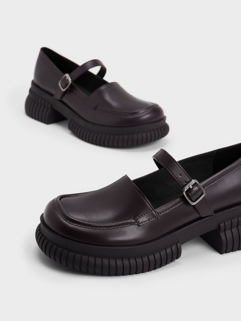 Mocasini Charles & Keith Buckled Mary Jane Maro Inchis | 238YBQELM