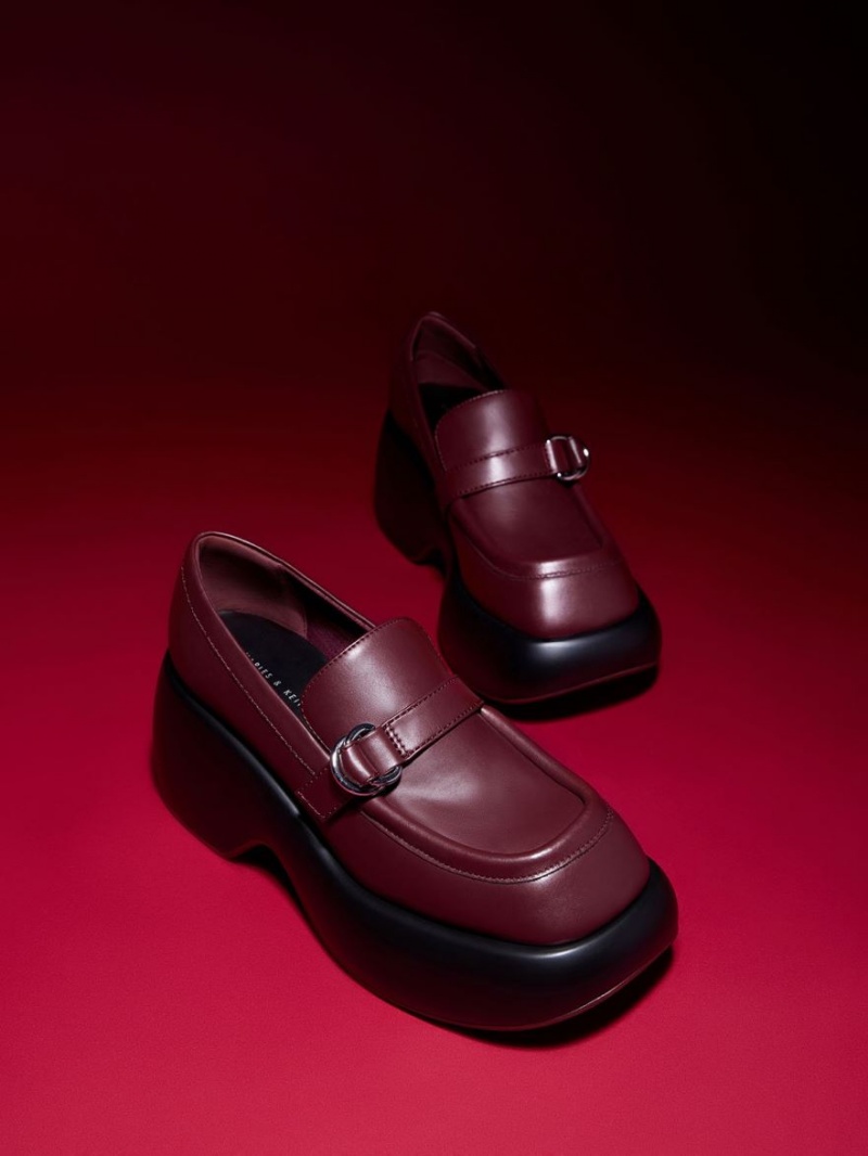 Mocasini Charles & Keith Buckled Platforma Penny Visinii | 618NVZESU