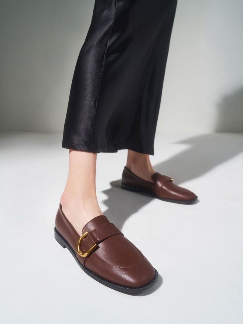 Mocasini Charles & Keith Gabine Buckled Piele​ Maro | 539JSILYN
