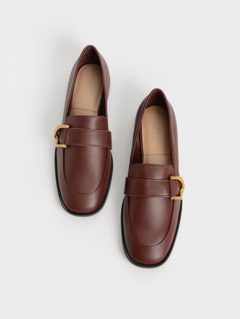 Mocasini Charles & Keith Gabine Buckled Piele​ Maro | 539JSILYN