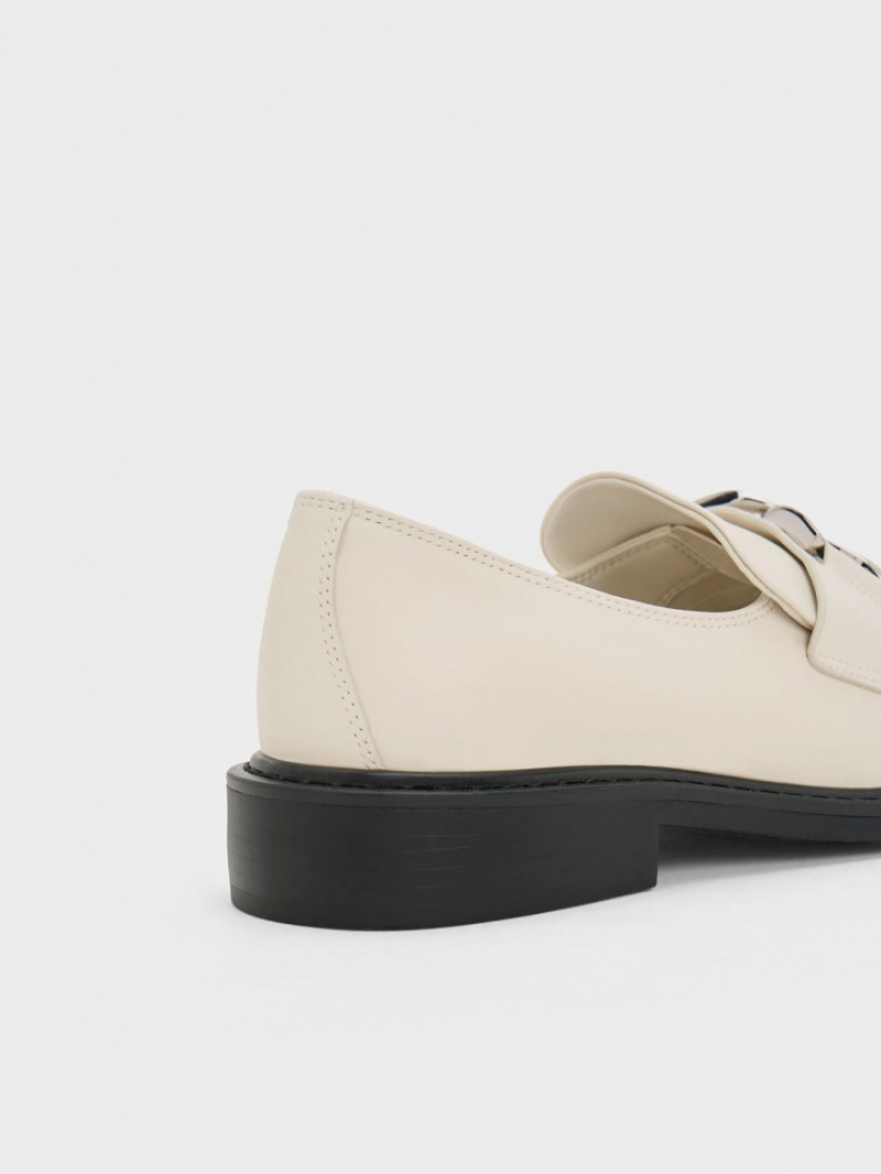 Mocasini Charles & Keith Gabine Piele Albi | 512BUOIQA