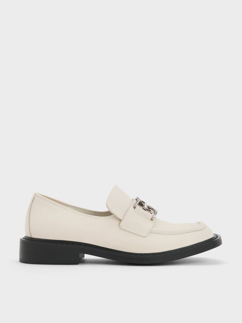 Mocasini Charles & Keith Gabine Piele Albi | 512BUOIQA